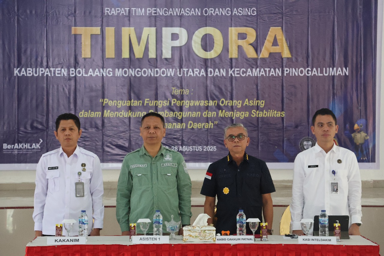 Rapat TIMPORA Kab. Bolmut dan TIMPORA Kec. Pinogaluman: Imigrasi  Kotamobagu Perkuat Sinergi Pengawasan Orang Asing untuk Stabilitas Daerah  dan Dukungan Investasi